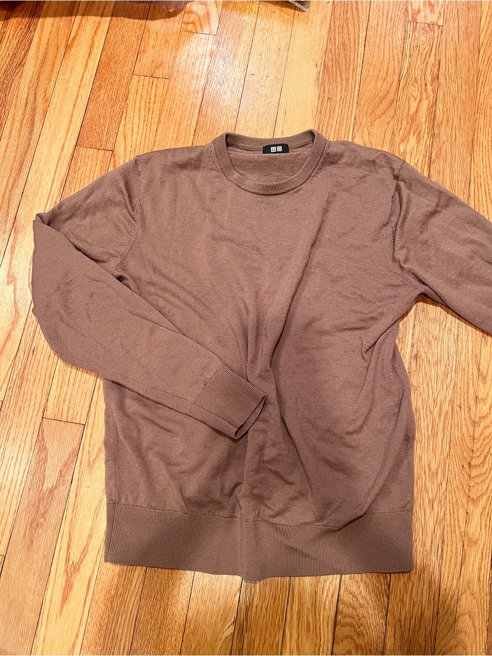UNIQLO Brown Crewneck Knit Pullover